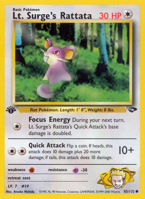 Lt. Surge's Rattata (085/132)