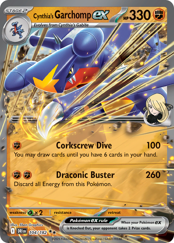 Cynthia's Garchomp ex (104/182)