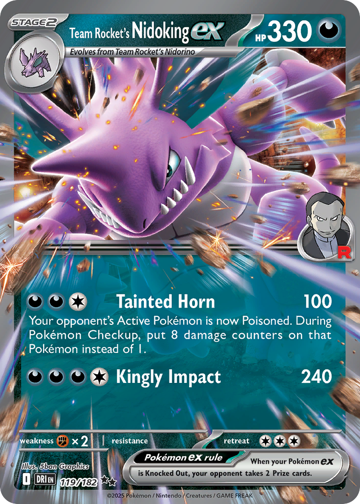 Team Rocket's Nidoking ex (119/182)