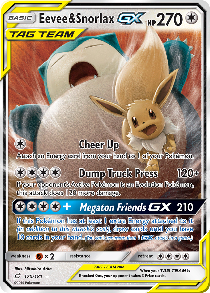 Eevee & Snorlax-GX (120/181)