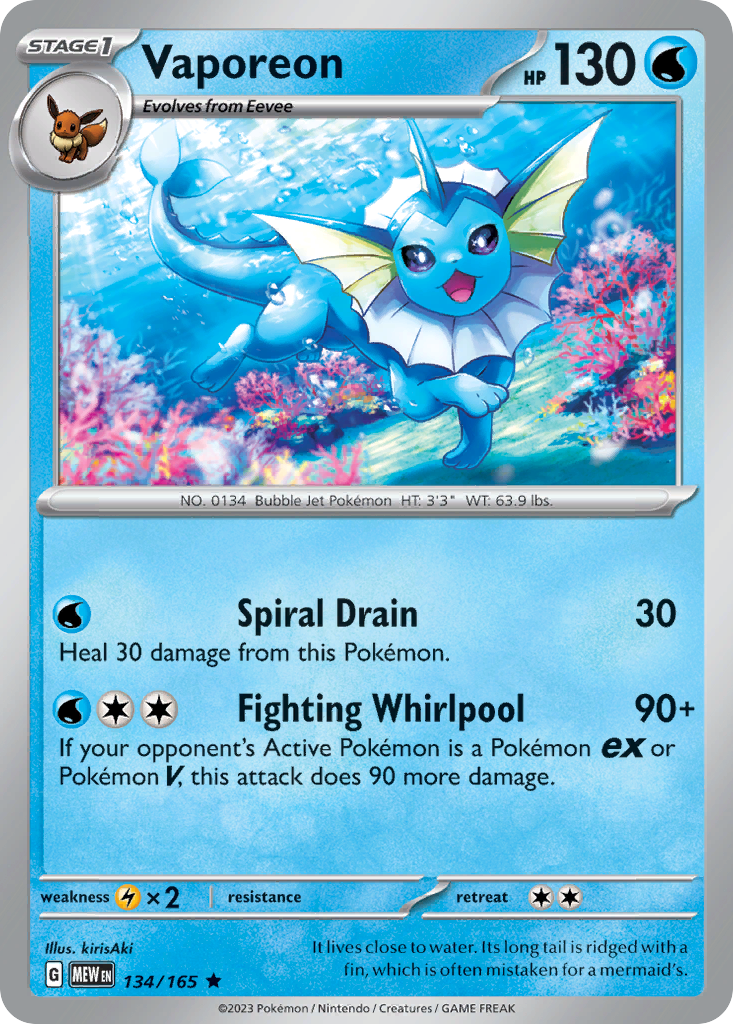 Vaporeon (134/165)