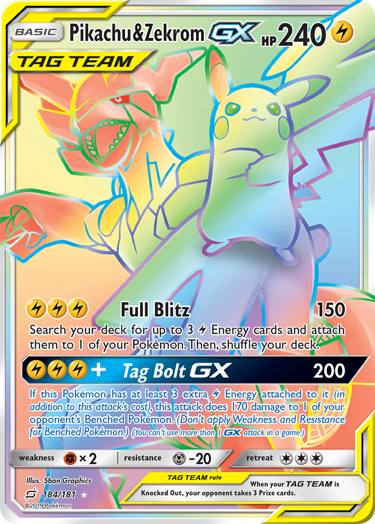 Pikachu & Zekrom-GX (184/181)