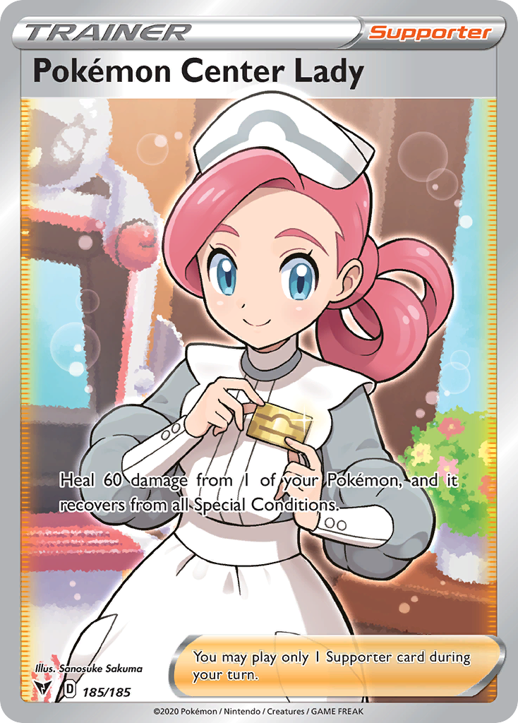 Pokémon Center Lady (185/185)