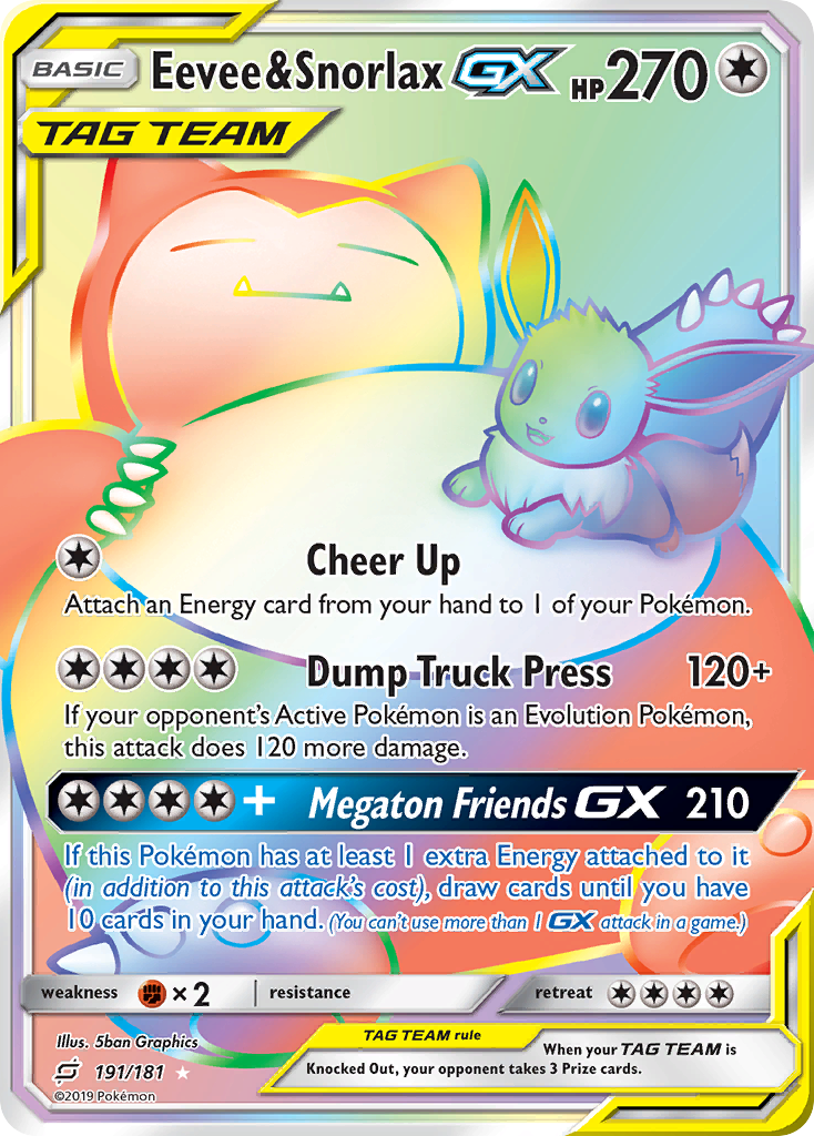 Eevee & Snorlax-GX (191/181)
