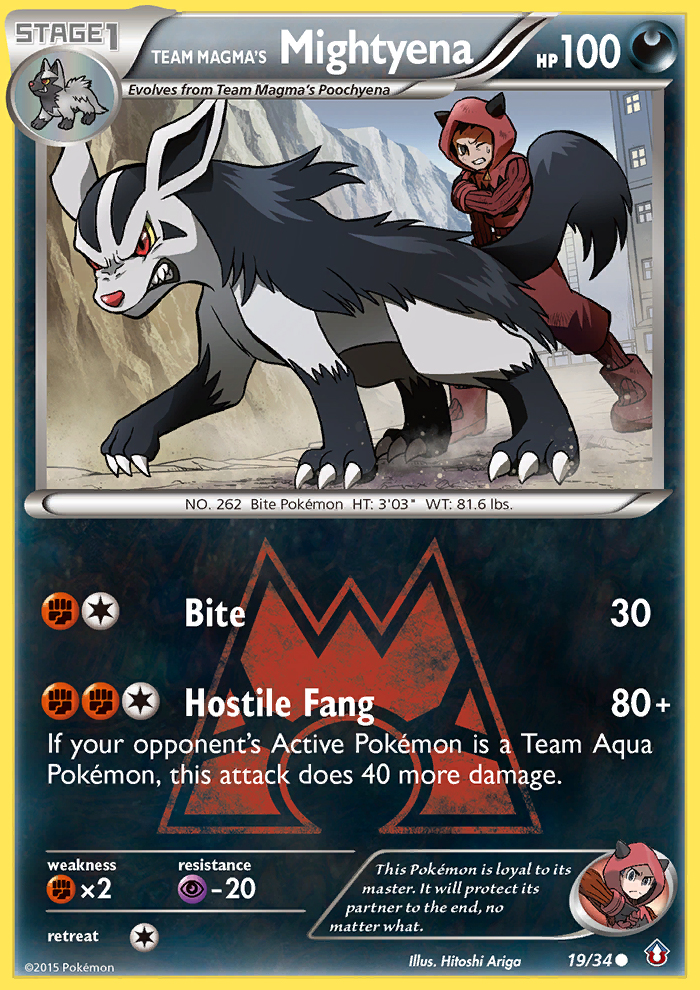 Team Magma's Mightyena (019/34)