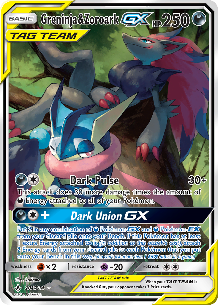 Greninja & Zoroark-GX (201/214)