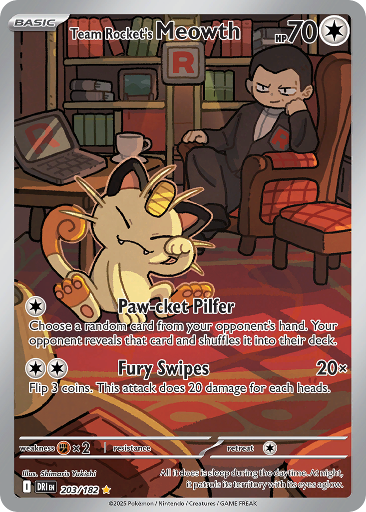 Team Rocket's Meowth (203/182)
