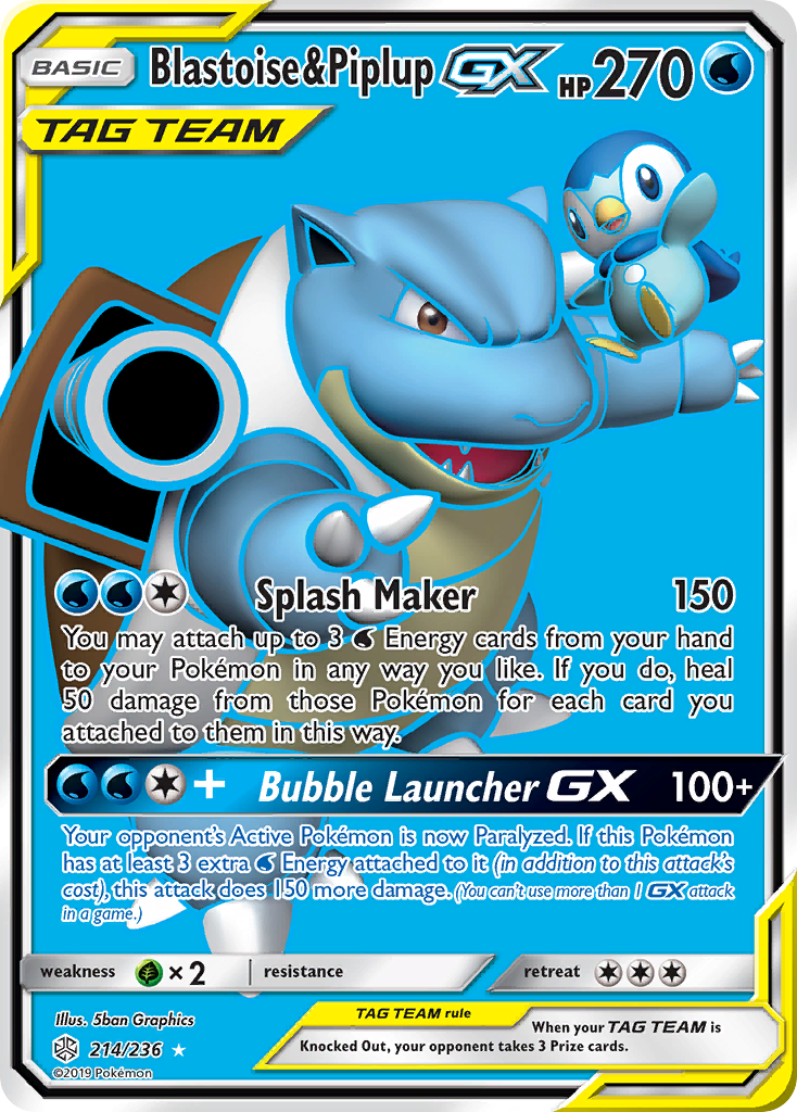 Blastoise & Piplup-GX (214/236)