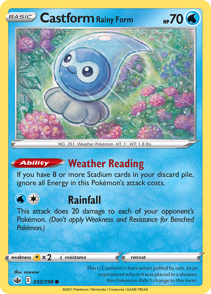 Castform Rainy Form (033/198)