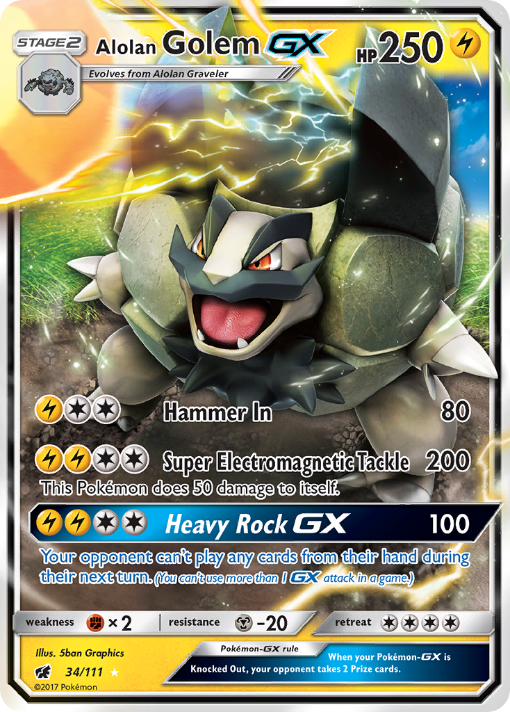 Alolan Golem-GX (034/111)