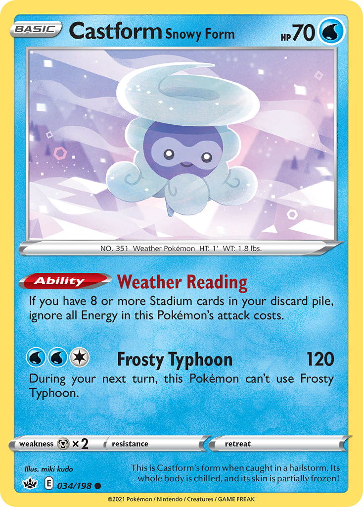 Castform Snowy Form (034/198)