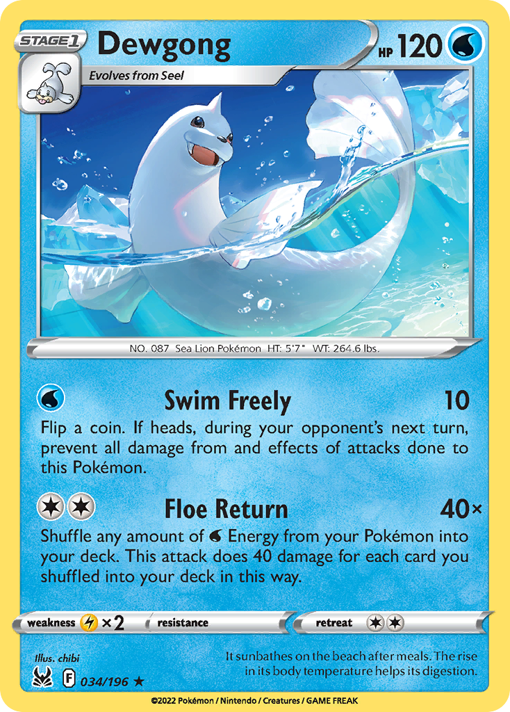 Dewgong (034/196)