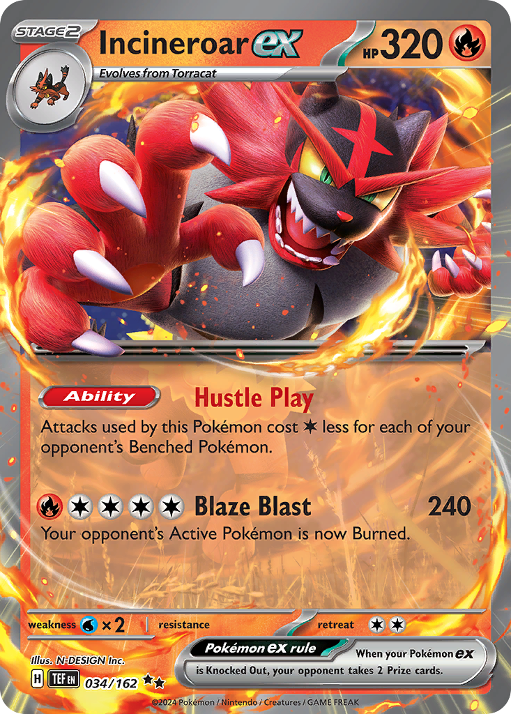 Incineroar ex (034/162)
