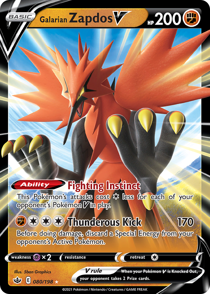 Galarian Zapdos V (080/198)