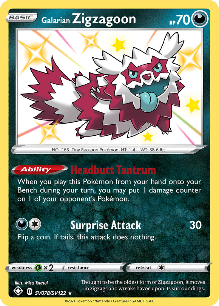 Galarian Zigzagoon (SV078/122)