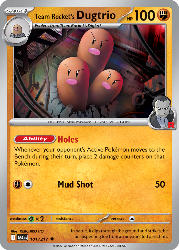 Team Rocket's Dugtrio (101/217)