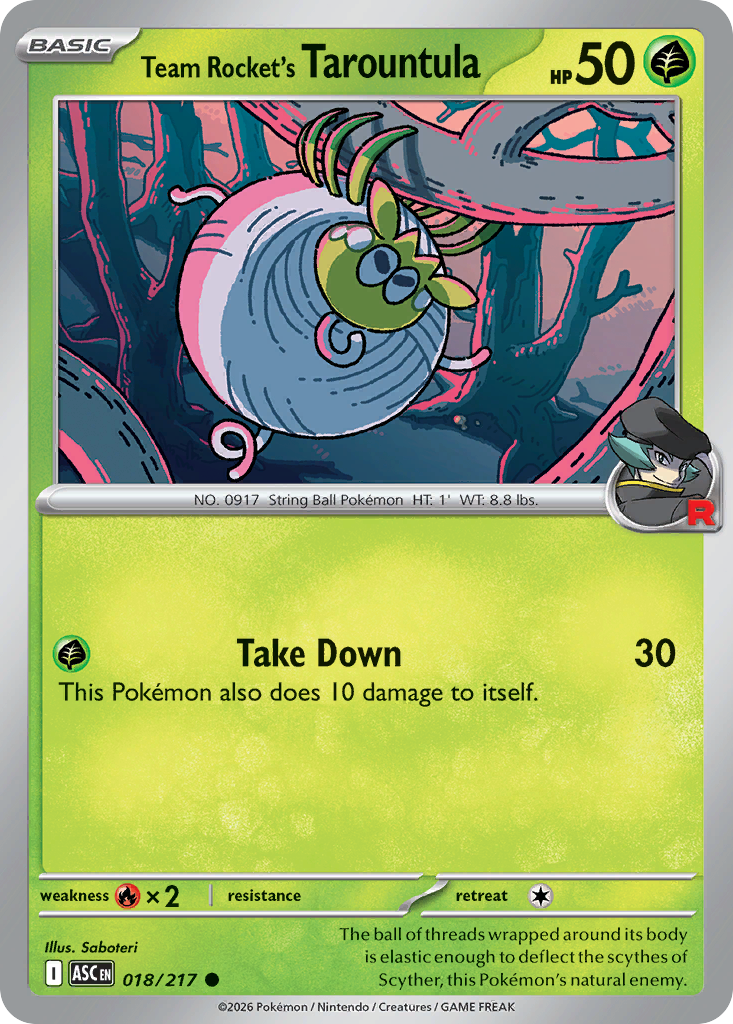 Team Rocket's Tarountula (018/217)