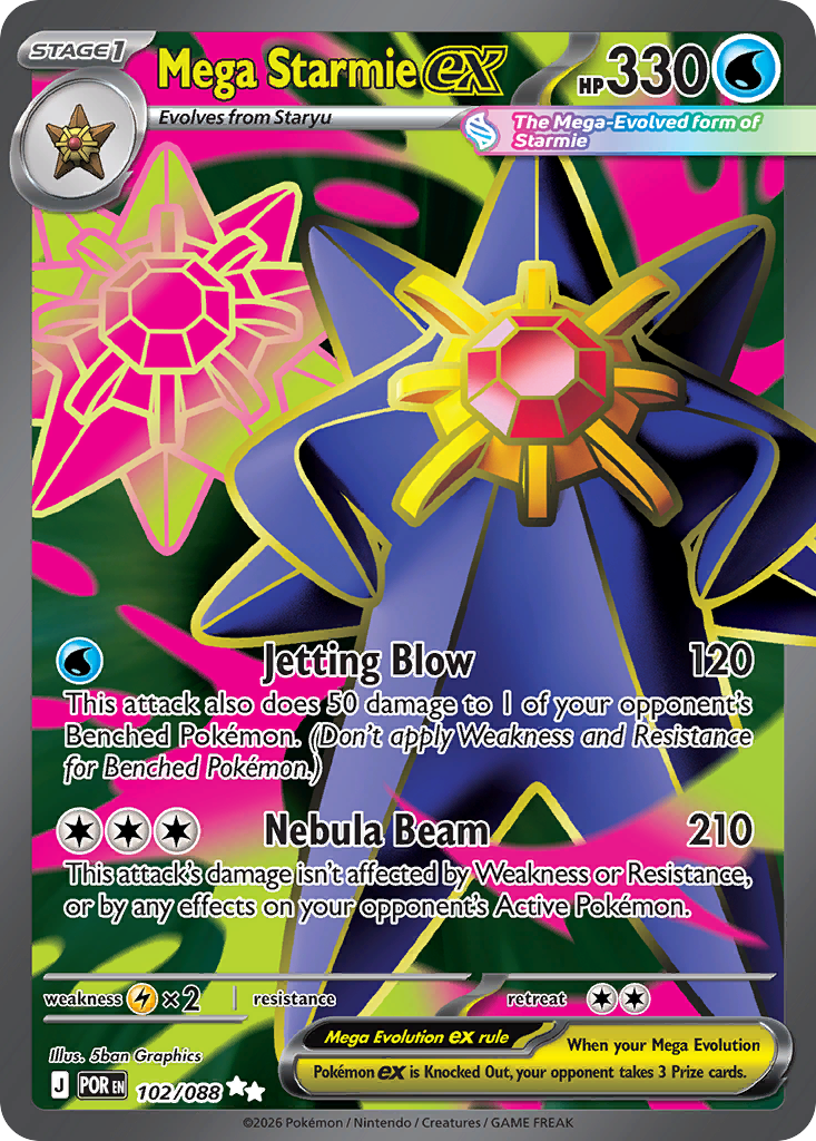 Mega Starmie ex (102/88)