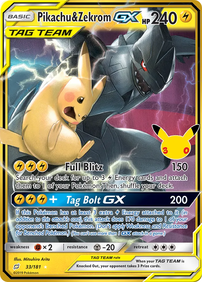 Pikachu & Zekrom-GX (033/30)