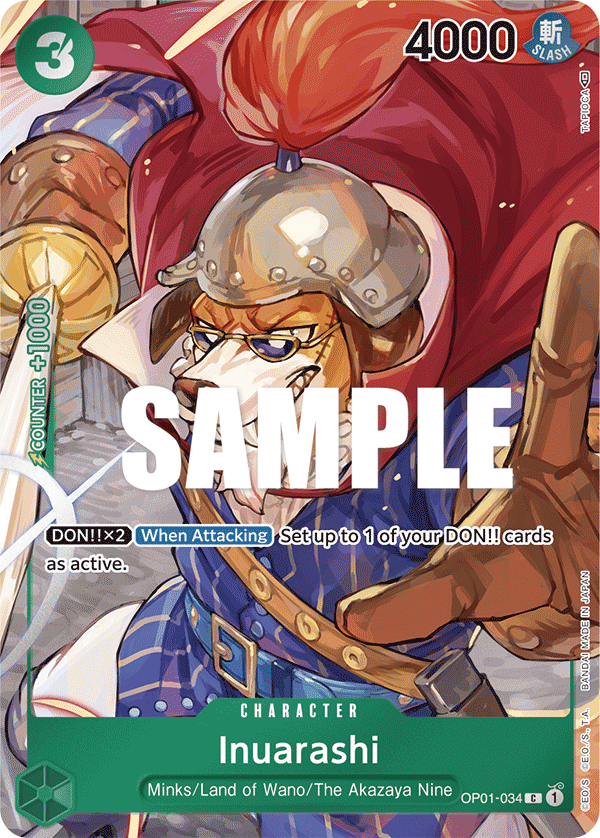 Inuarashi (Box Topper) (OP01-034) (Parallel / Alternate Art)