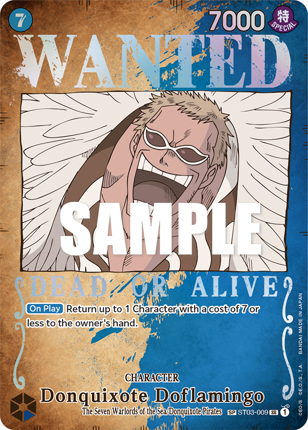 Donquixote Doflamingo (Wanted Poster) (ST03-009) (Parallel / Alternate Art)