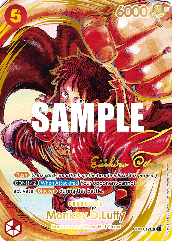 Monkey.D.Luffy (Gold-Stamped Signature) (ST01-012) (Alternate Art)