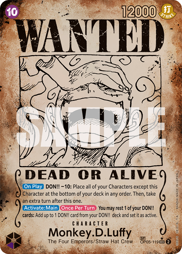 Monkey.D.Luffy (Wanted Poster) (OP05-119) (Parallel / Alternate Art)