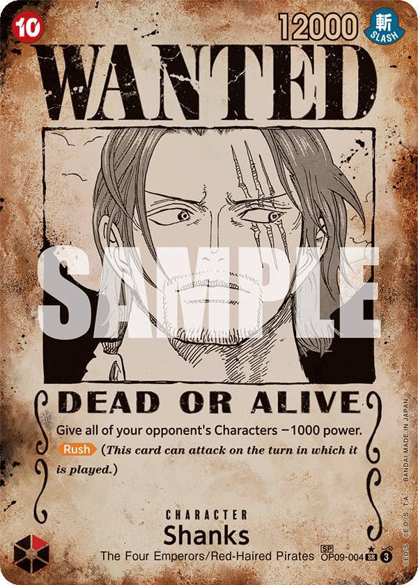 Shanks (Wanted Poster) (OP09-004) (Parallel / Alternate Art)