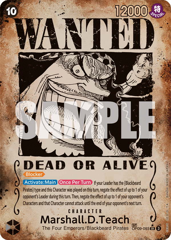 Marshall.D.Teach (Wanted Poster) (OP09-093) (Parallel / Alternate Art)