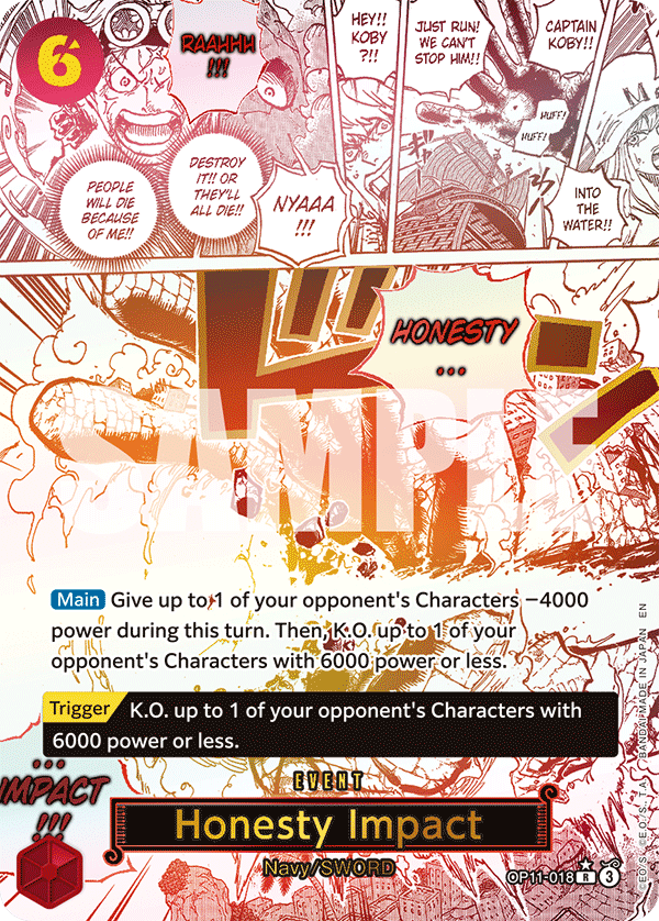 Honesty Impact (OP11-018) (Alternate Art)