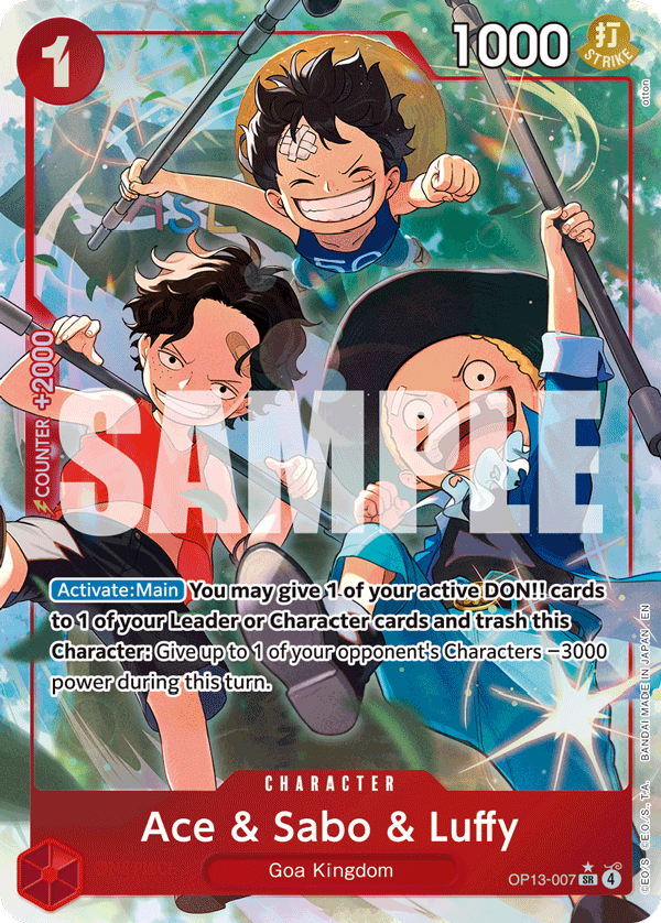Ace & Sabo & Luffy (OP13-007) (Alternate Art)