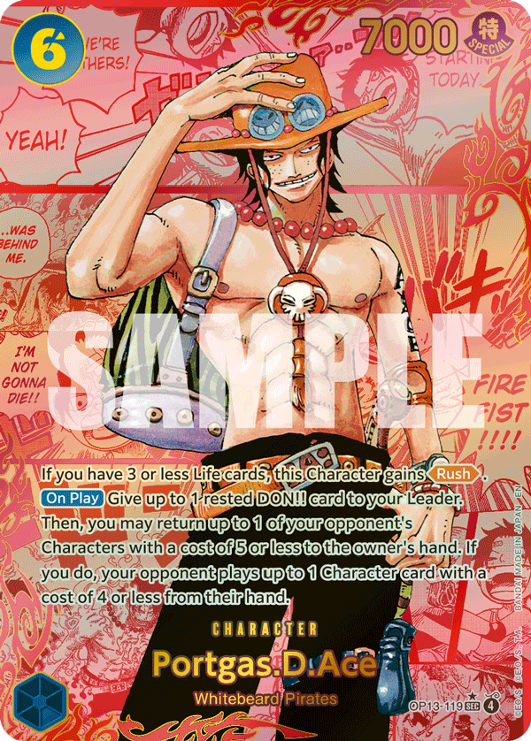 Portgas.D.Ace (Red Super Alternate Art) (OP13-119) (Parallel / Alternate Art)