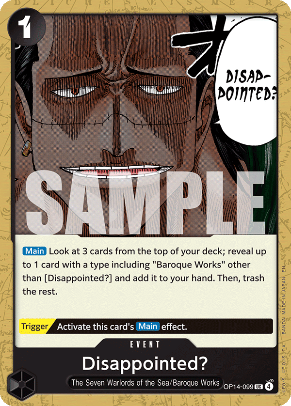 Disappointed? (OP14-099)