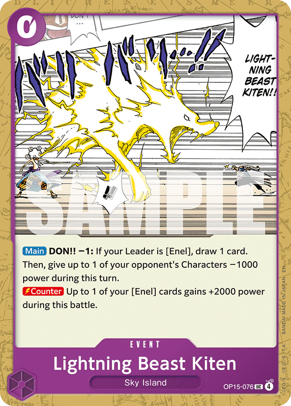 Lightning Beast Kiten (Dash Pack) (OP15-076)