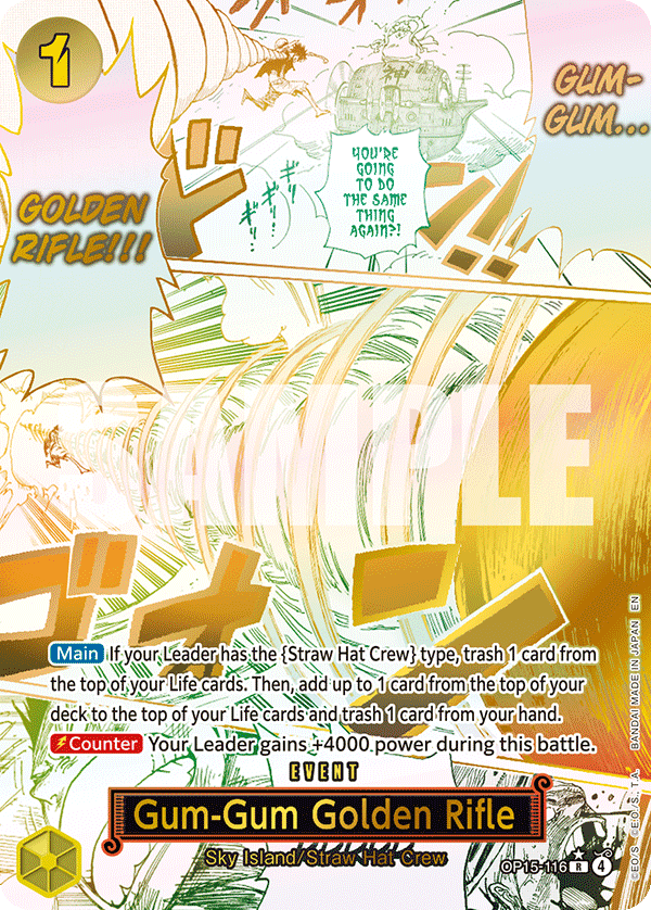 Gum-Gum Golden Rifle (OP15-116) (Alternate Art)