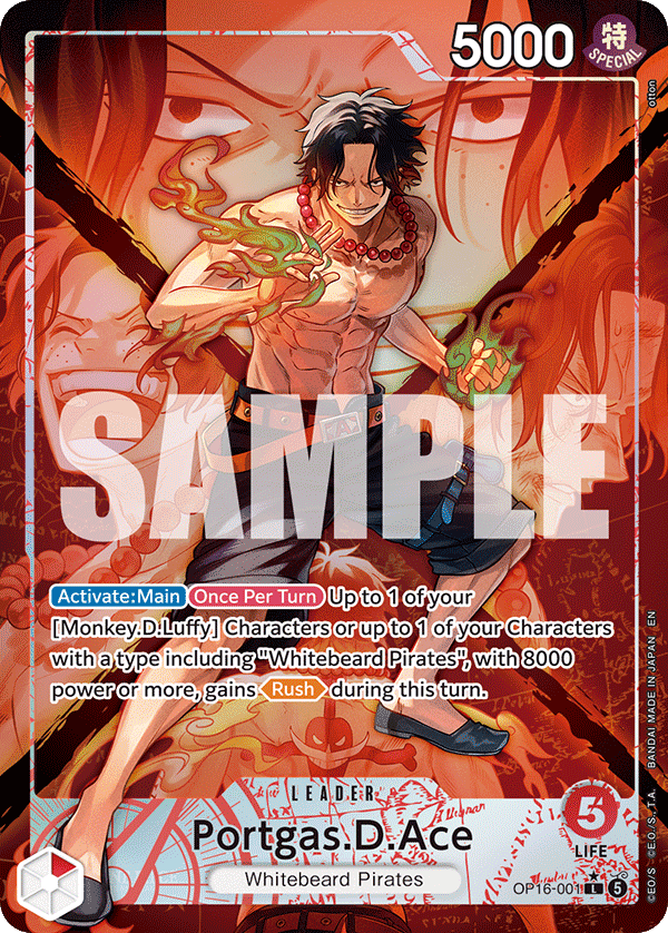 Portgas.D.Ace (OP16-001) (Alternate Art)