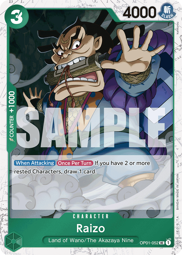 Raizo (Jolly Roger Foil) (OP01-052) (Parallel / Alternate Art)