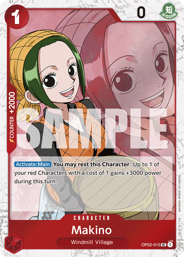 Makino (Jolly Roger Foil) (OP02-015) (Parallel / Alternate Art)