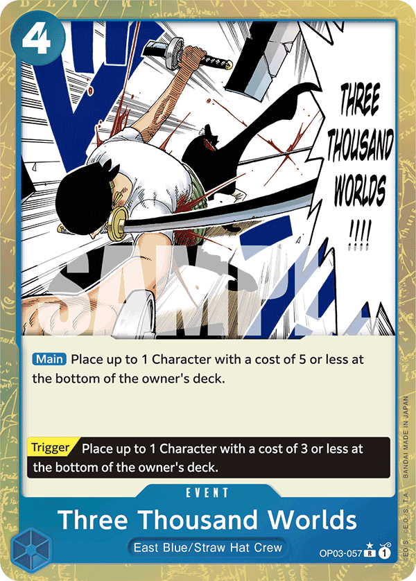 Three Thousand Worlds (Textured Foil) (OP03-057) (Parallel / Alternate Art)