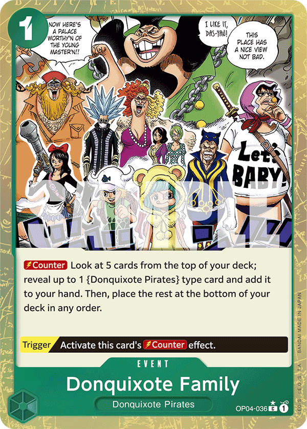 Donquixote Family (Textured Foil) (OP04-036) (Parallel / Alternate Art)