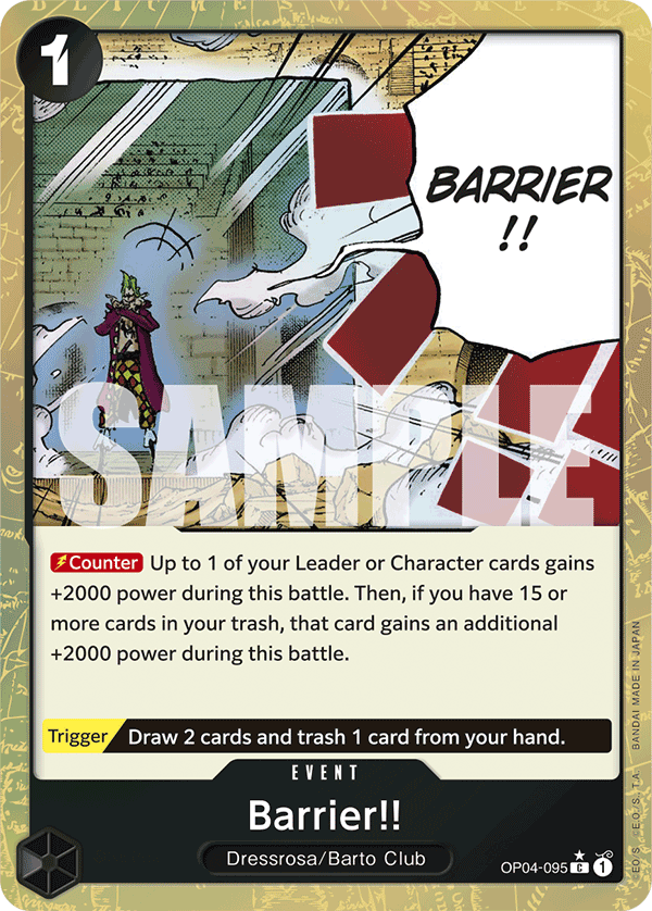 Barrier!! (Textured Foil) (OP04-095) (Parallel / Alternate Art)