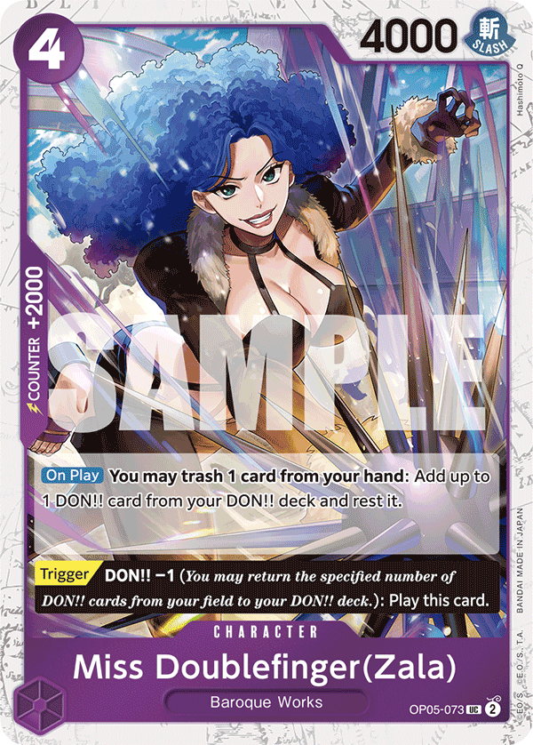 Miss Doublefinger(Zala) (Full Art) (OP05-073) (Parallel / Alternate Art)