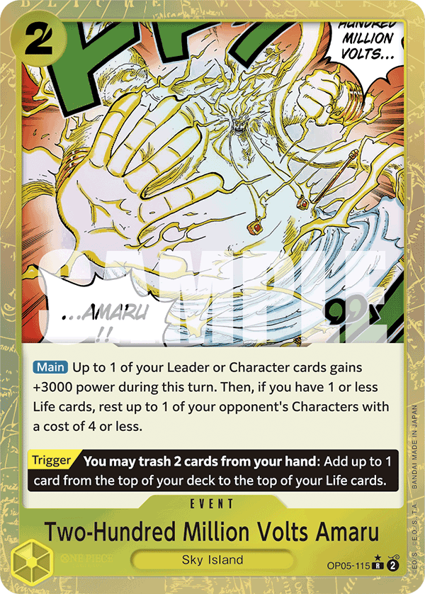 Two-Hundred Million Volts Amaru (Textured Foil) (OP05-115) (Parallel / Alternate Art)