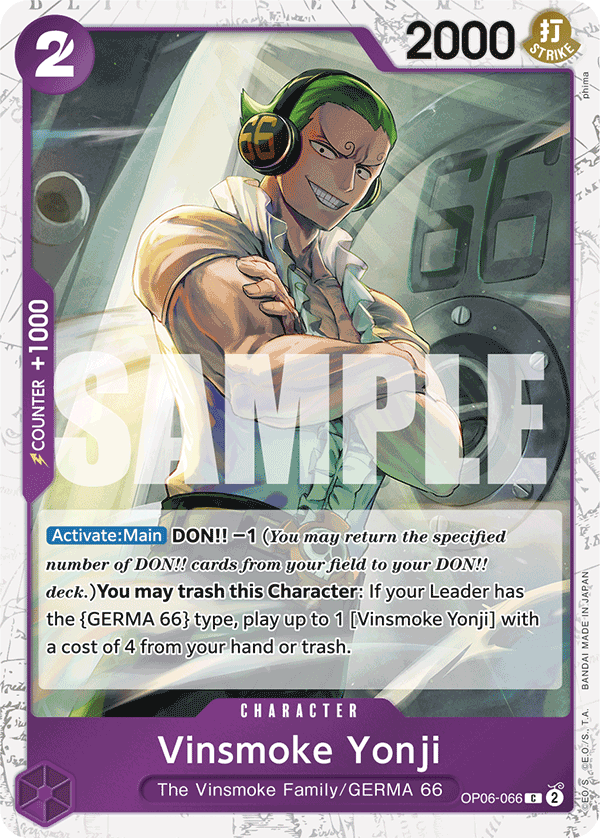 Vinsmoke Yonji (Jolly Roger Foil) (OP06-066) (Parallel / Alternate Art)