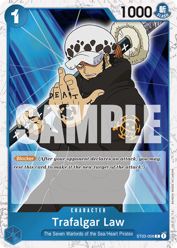 Trafalgar Law (Jolly Roger Foil) (ST03-008) (Parallel / Alternate Art)