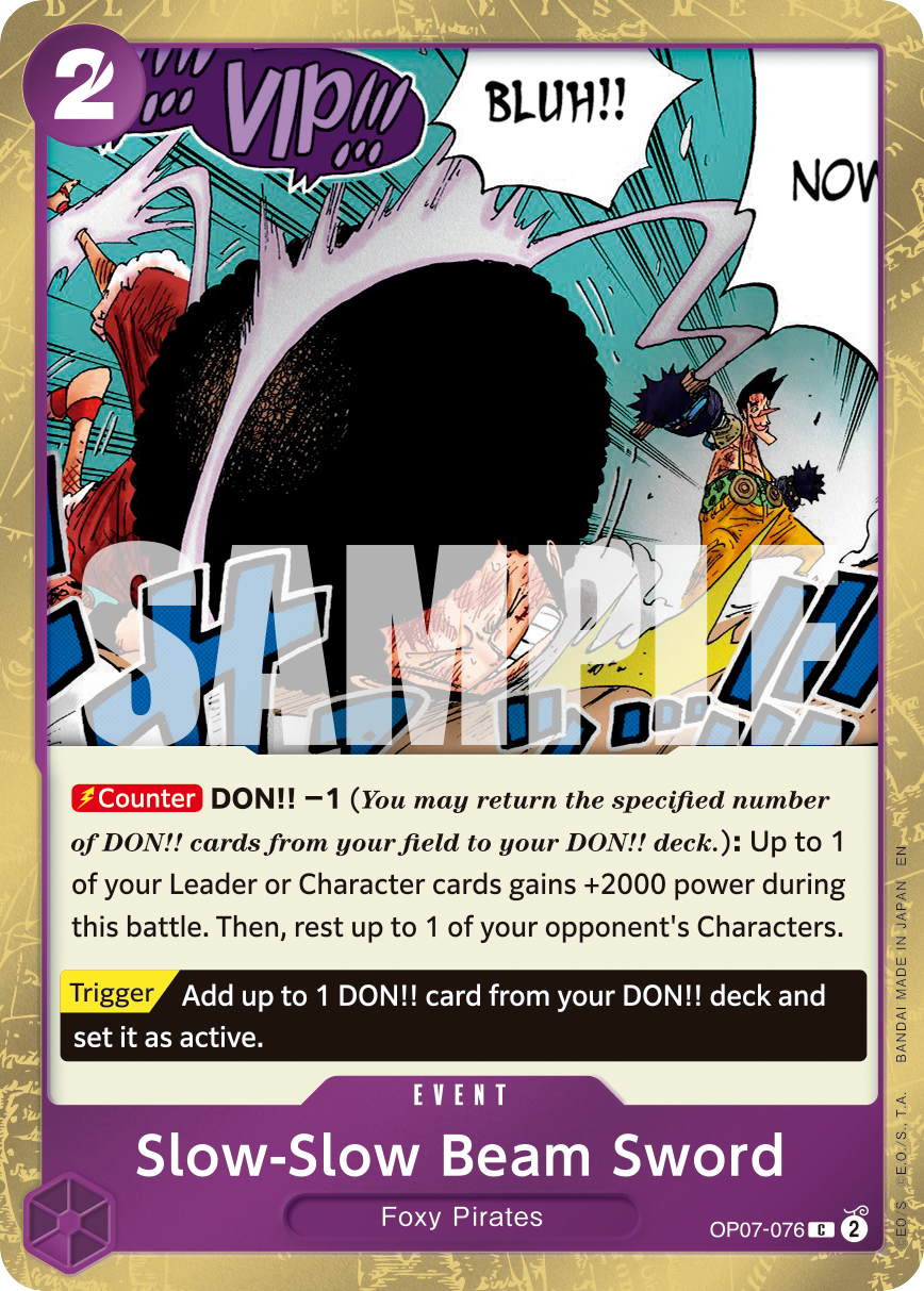 Slow-Slow Beam Sword (Pirate Foil) (OP07-076)