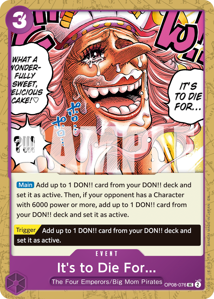 It's to Die For (OP08-076) (Manga)