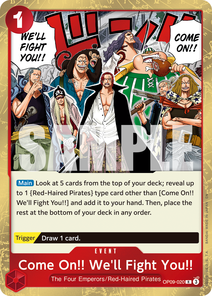 Come On!! We'll Fight You!! (OP09-020) (Manga)
