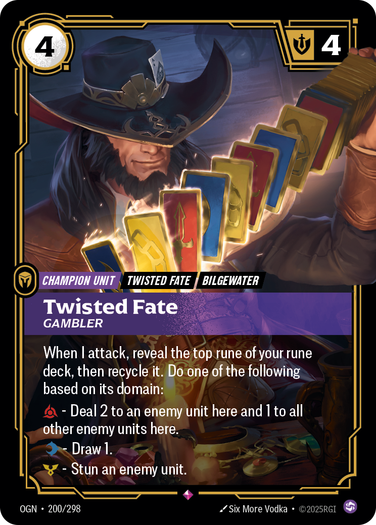 Twisted Fate, Gambler (OGN-200/298)