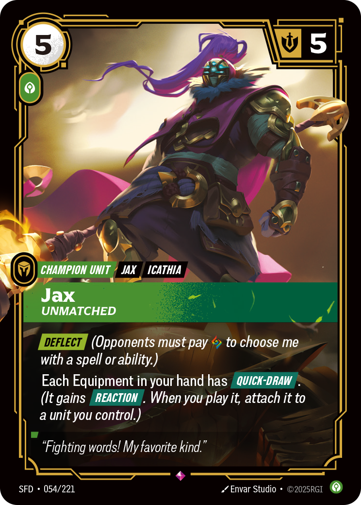 Jax, Unmatched (SFD-054/221)